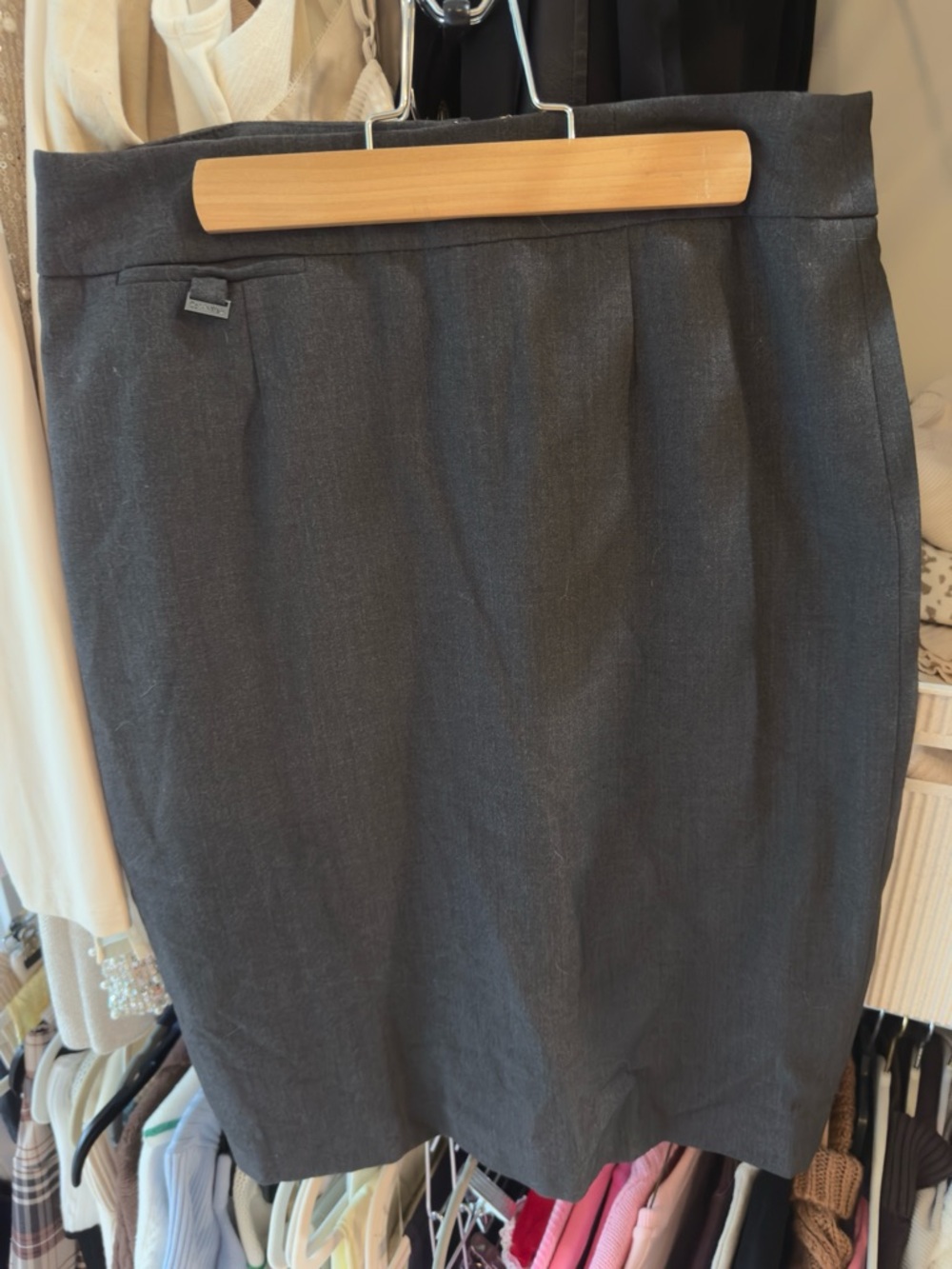 Calvin Klein Dark Gray Pencil Skirt
